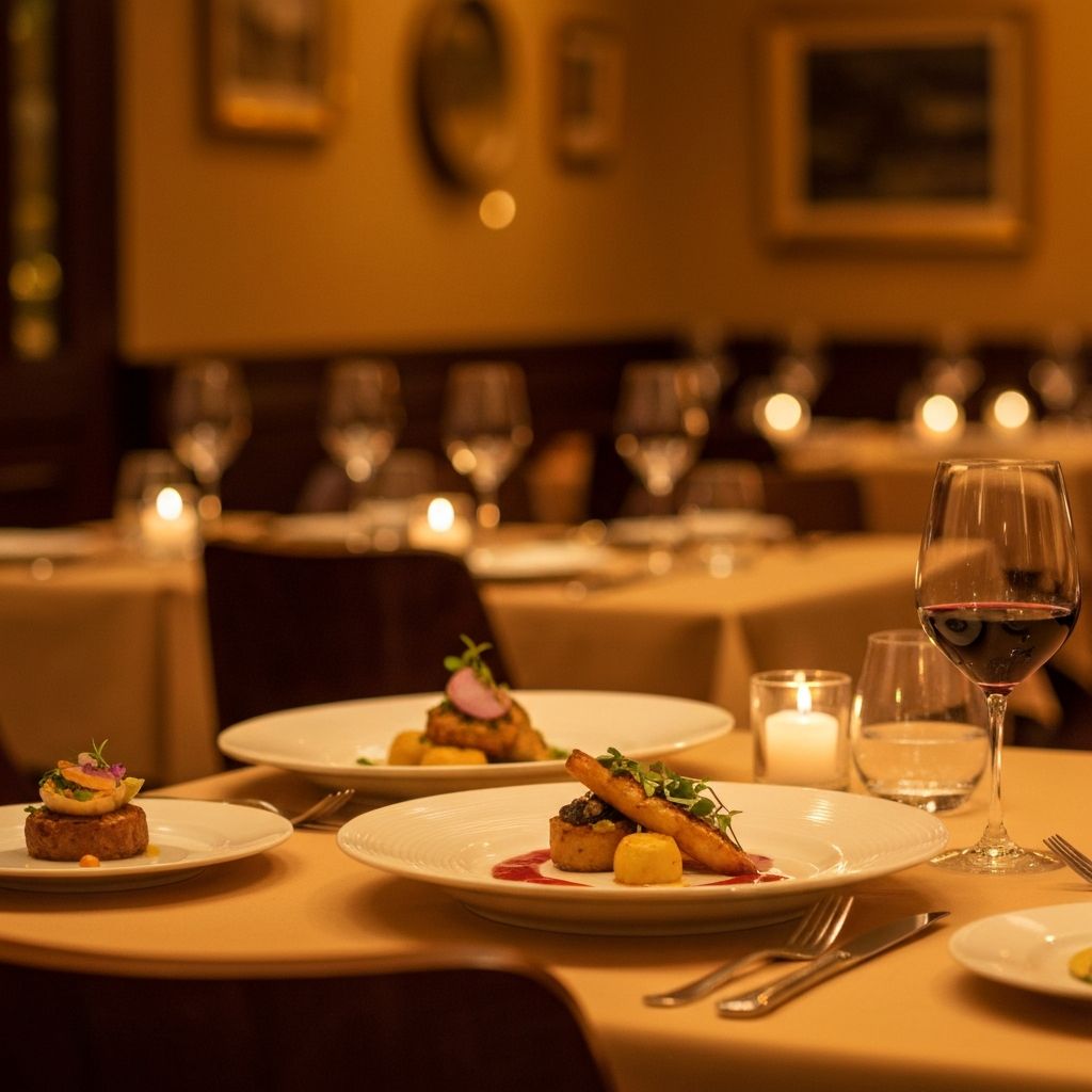 Fine dining restaurant ambiance